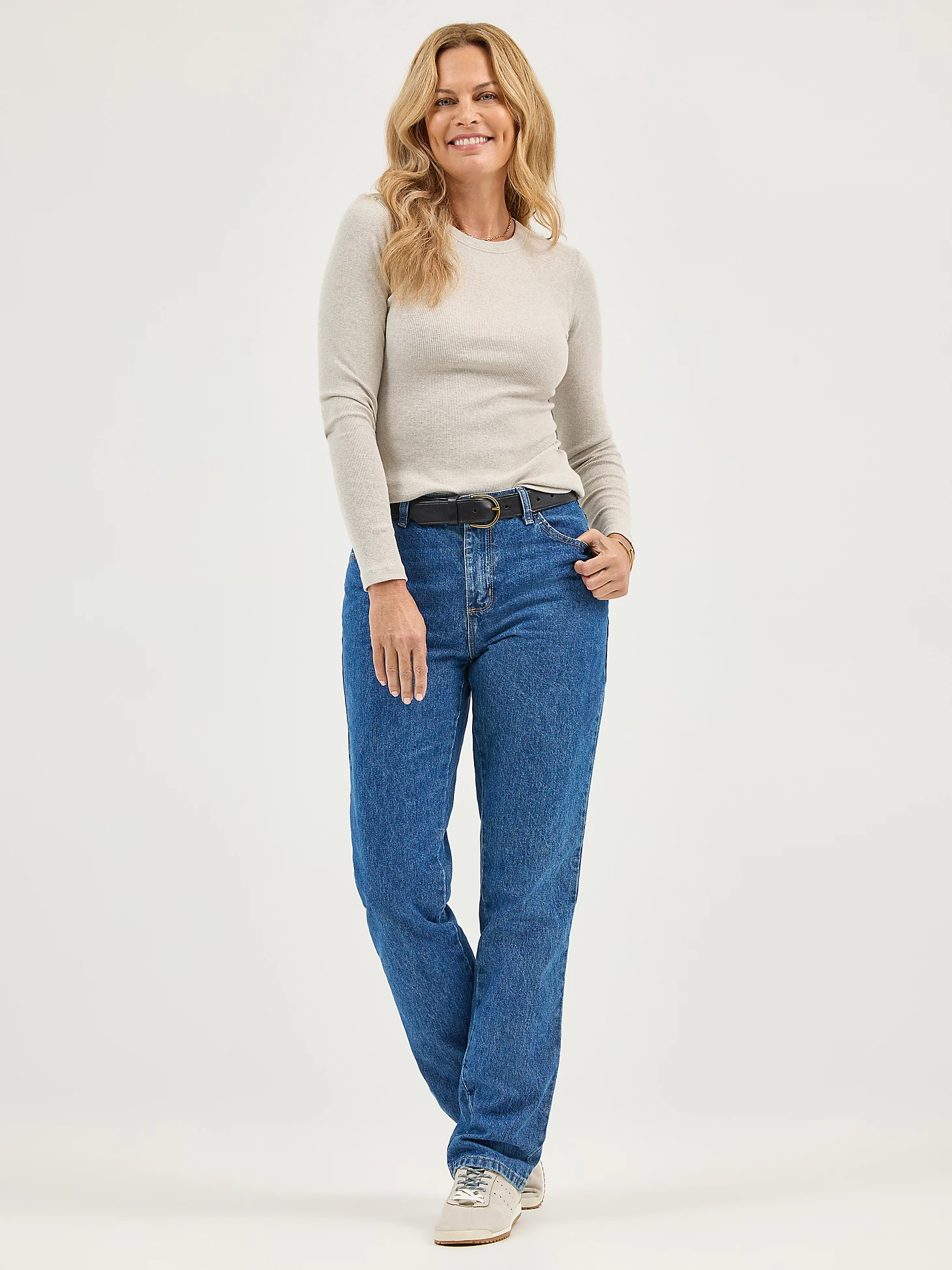 Women’s 100% Cotton Relaxed Fit Straight Leg Jean